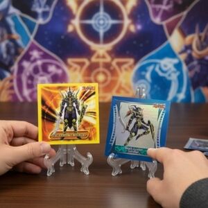 (Lot Of 2) Yu-Gi-Oh! Black Luster Soldier Silver Foil & Original Topps Sticker C